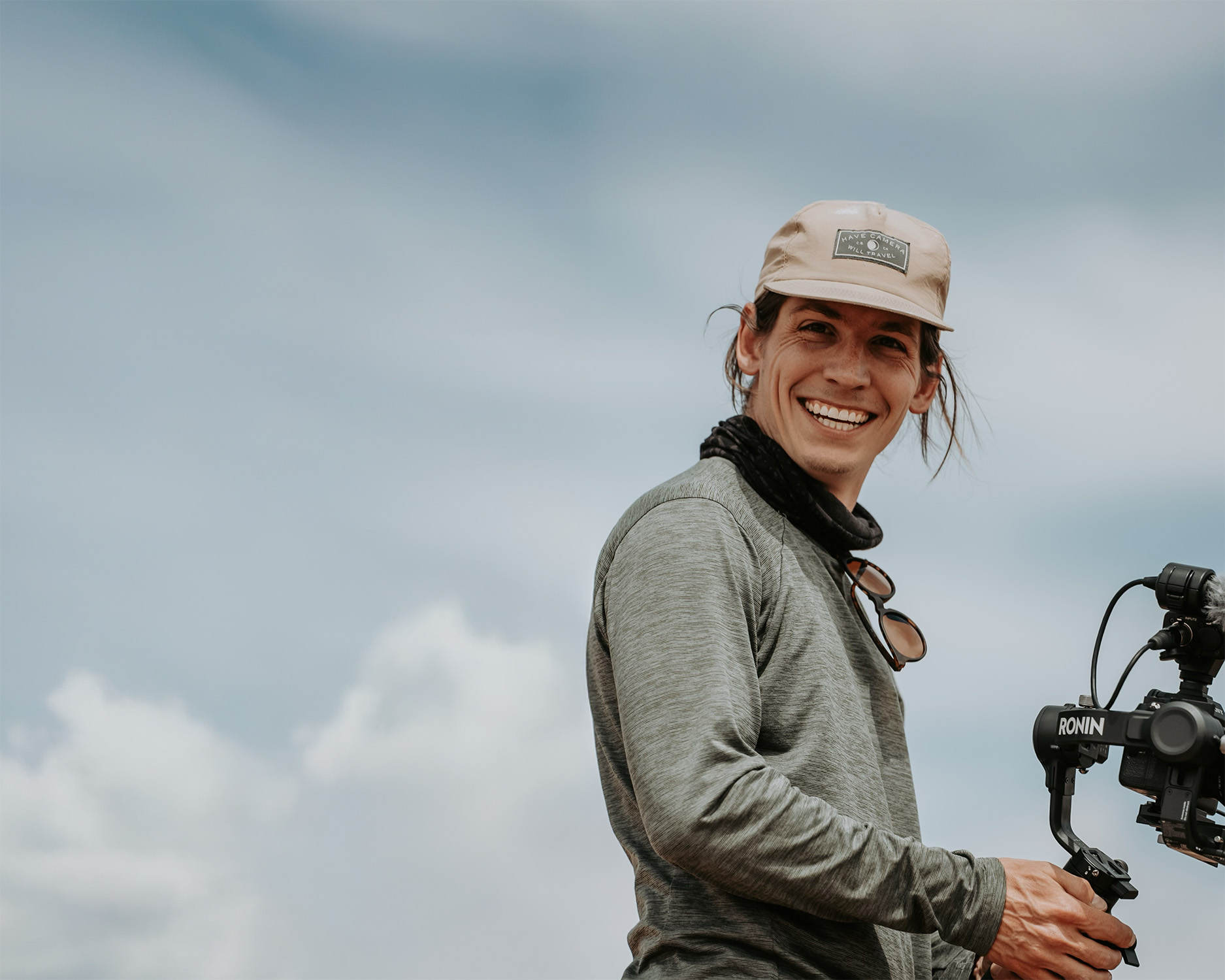 Leo Sideras on location in Utah filming for an adventure automotive production.