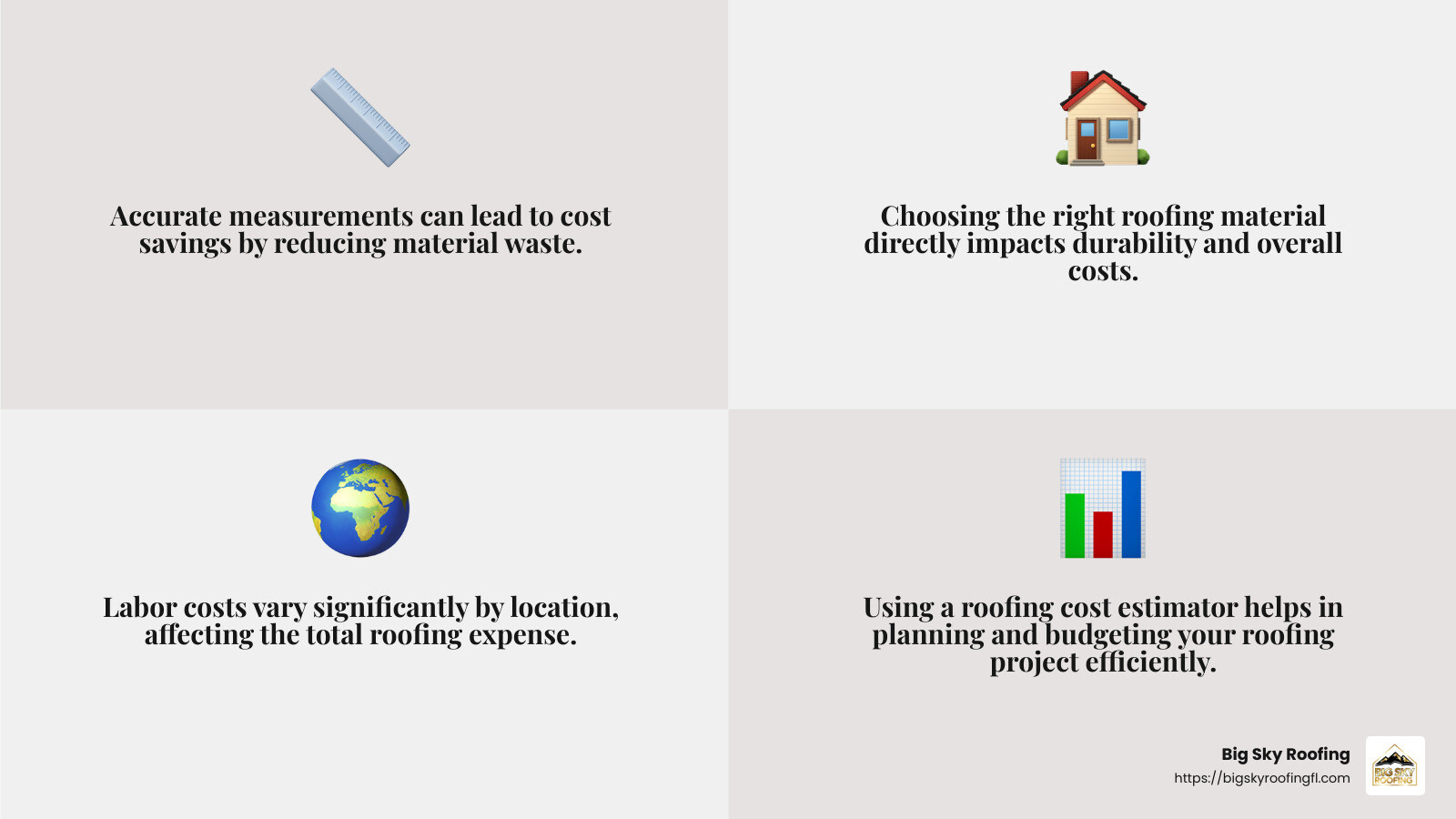 roofing cost estimator infographic
