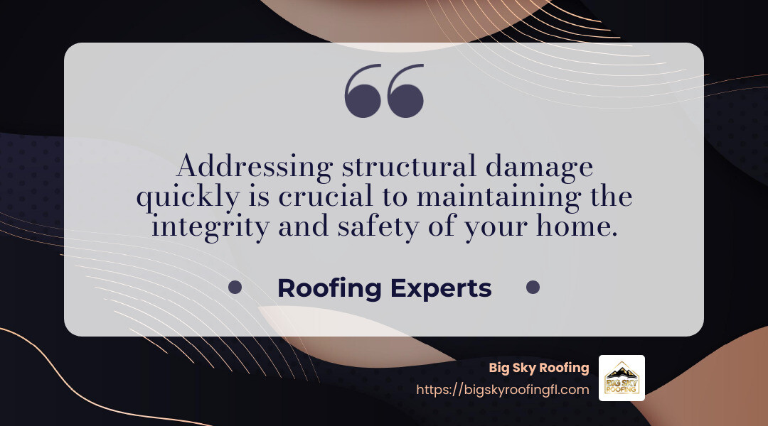 Quote about the importance of addressing structural damage