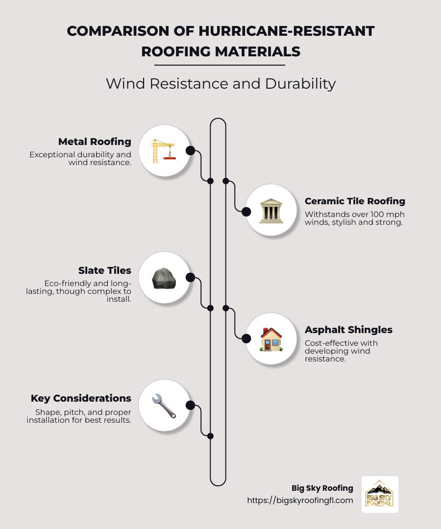 Comparison of hurricane-resistant roofing materials and their wind resistance capabilities 