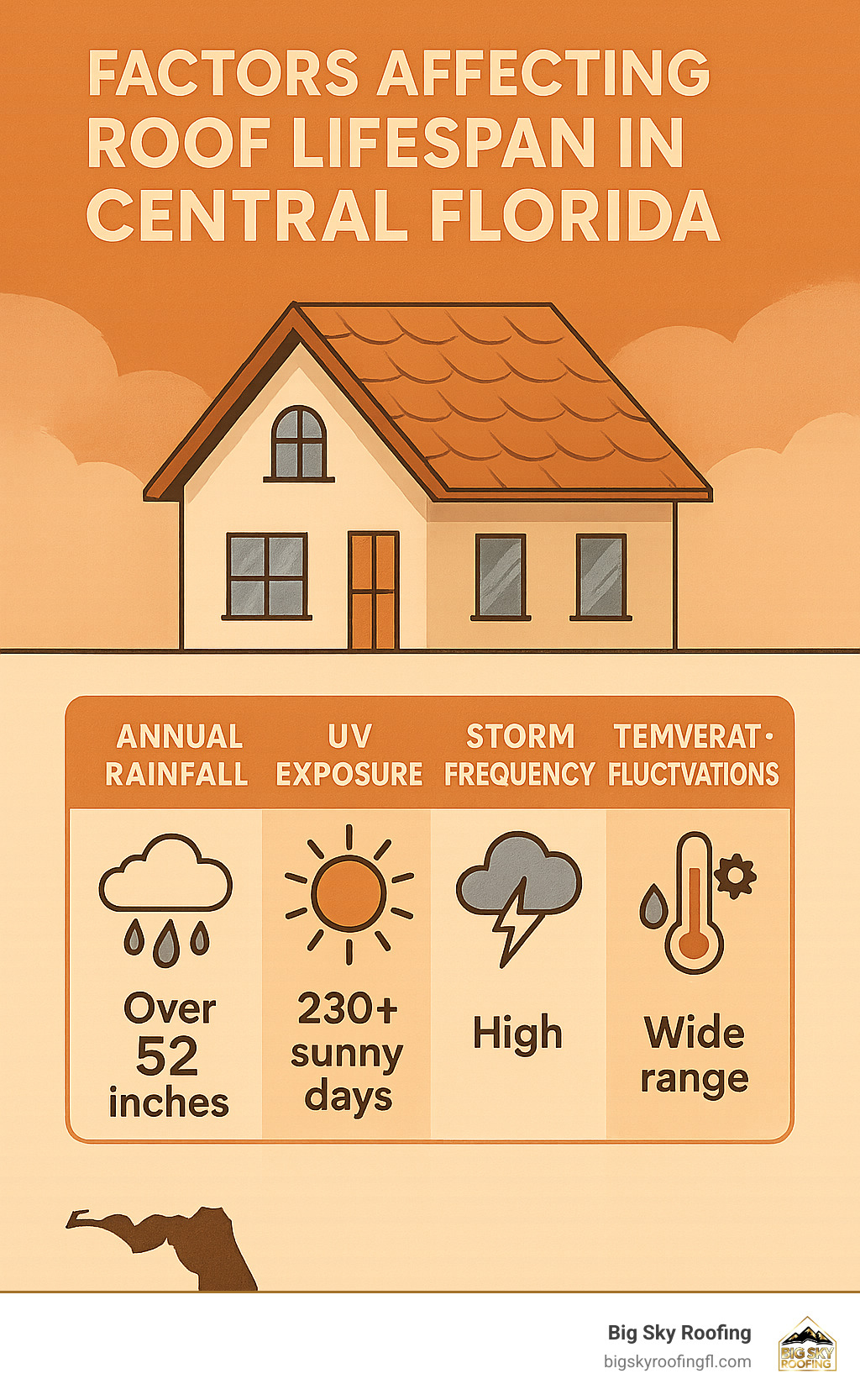Factors affecting roof lifespan in Central Florida