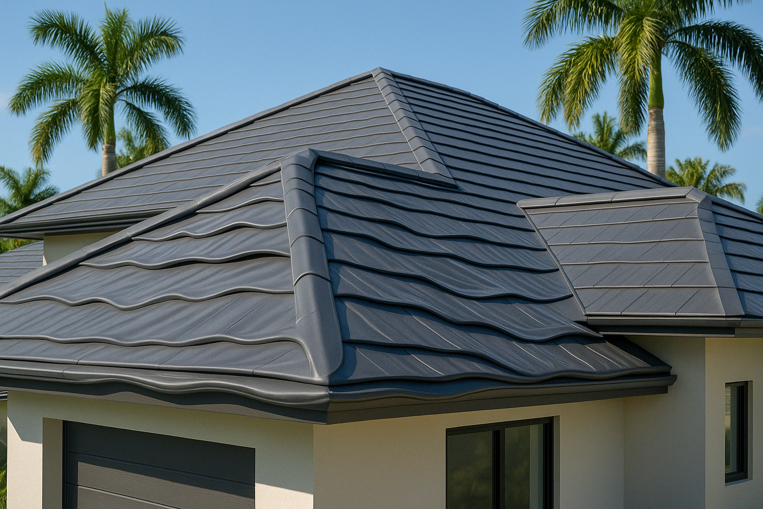 Plastic polymer roof with architectural design - most durable roof type