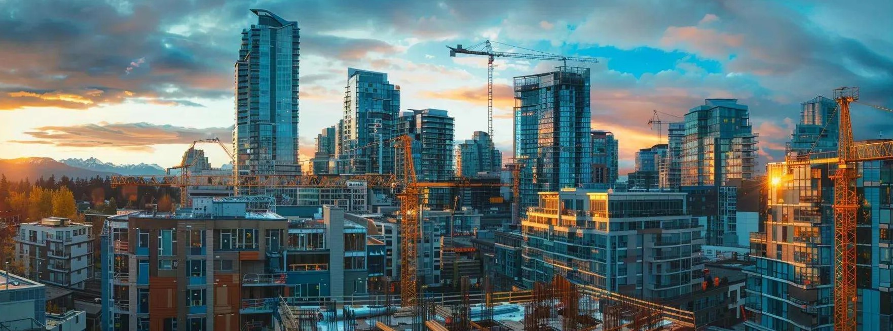 modern urban construction site