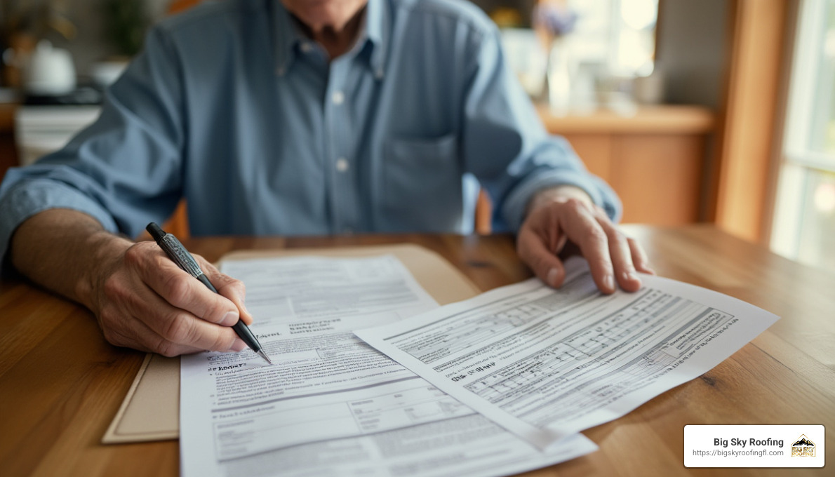 Senior homeowner reviewing SHIP program documentation