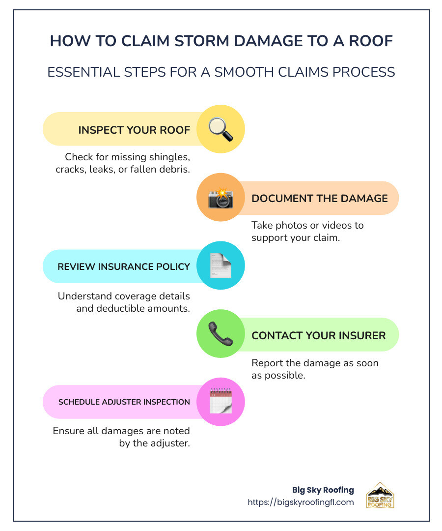 steps for claiming storm damage