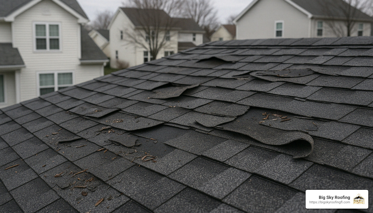 Image of roof damage signs