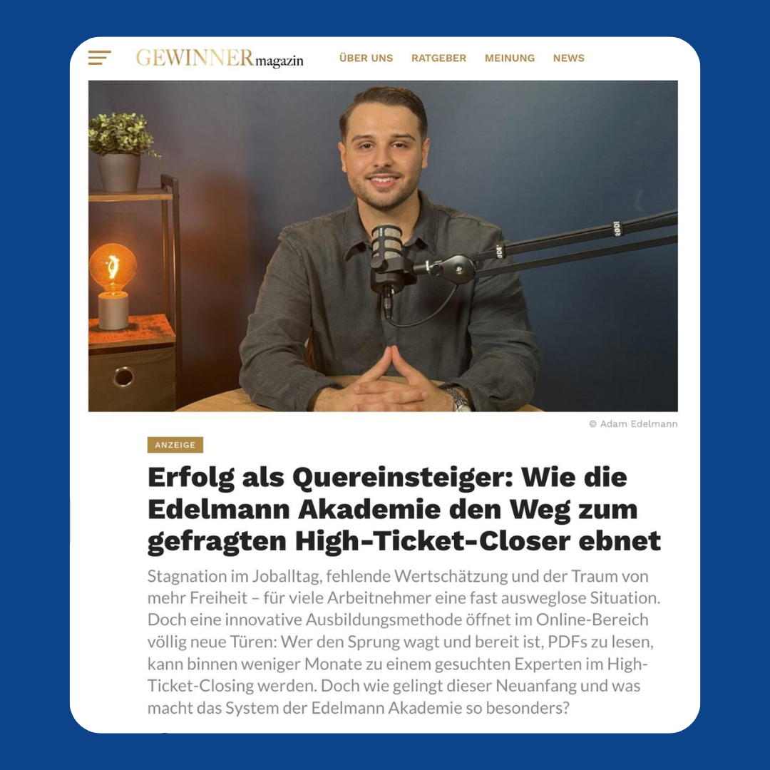 Edelmann Akademie bei Gewinnermagazin