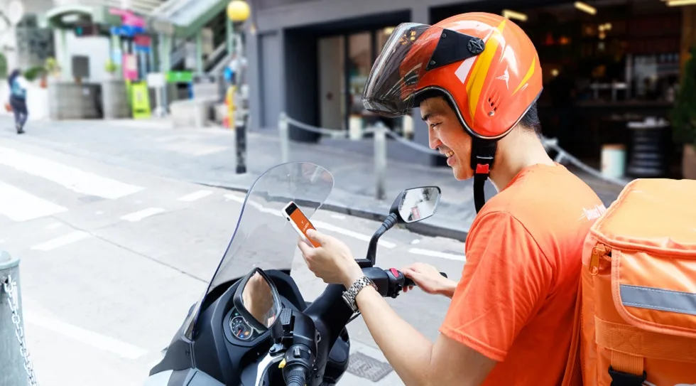 A delivery driver in Southeast Asia.