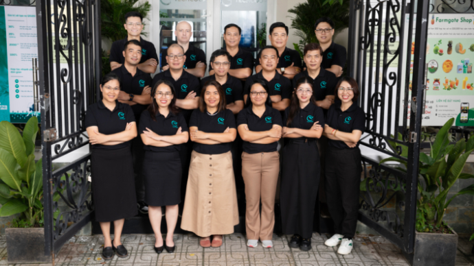 The Techcoop team at their office.