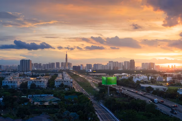 Part of the Ho Chi Minh City skyline.