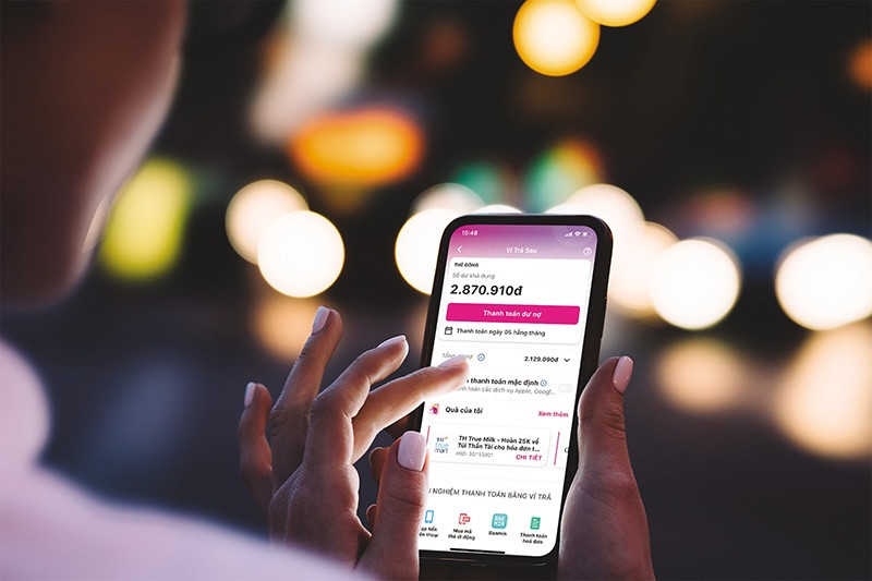 A fintech app on a smartphone.