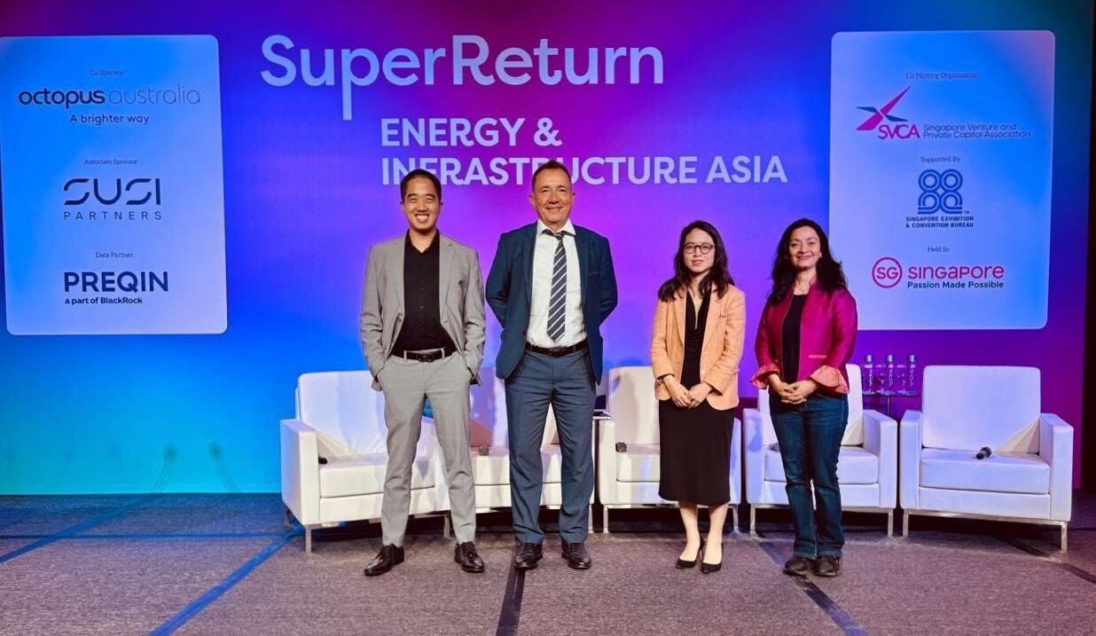 Eddie with a group of speakers.