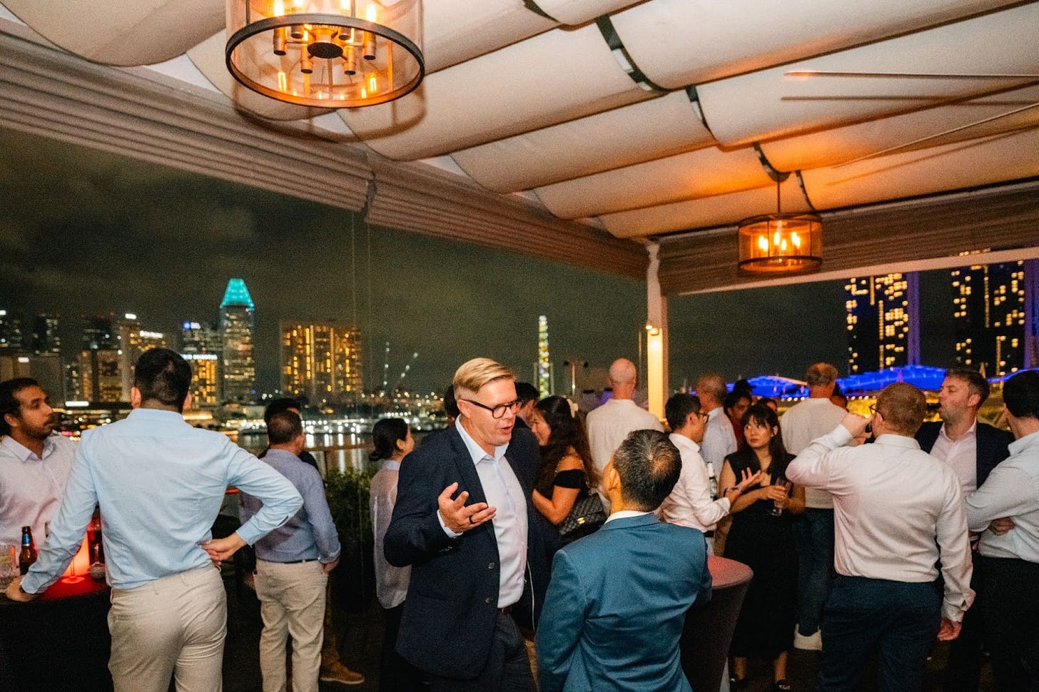 A group of people in Singapore.