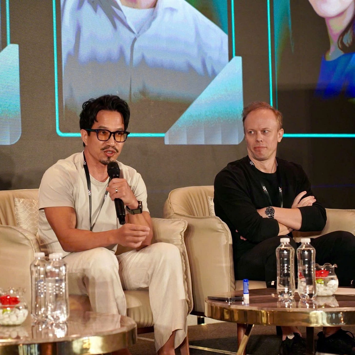 Binh Tran speaking at an event.