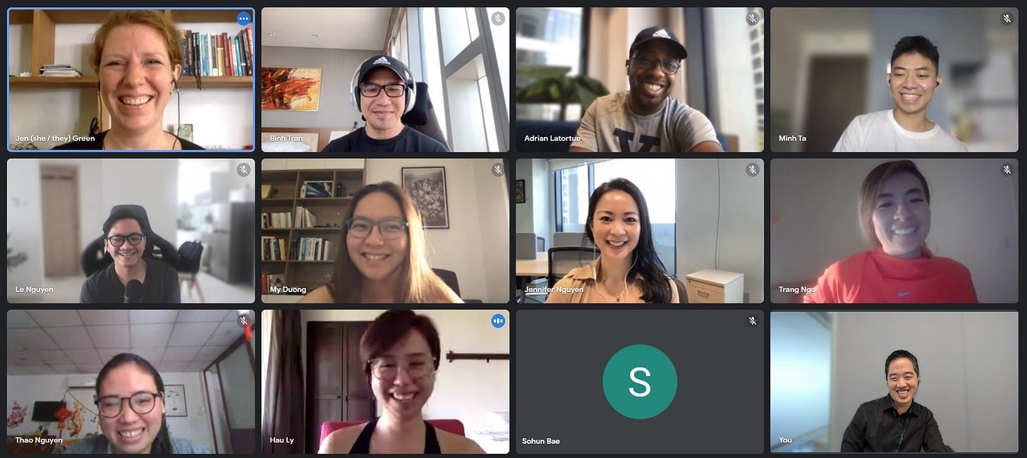 A Google Meeting screenshot.