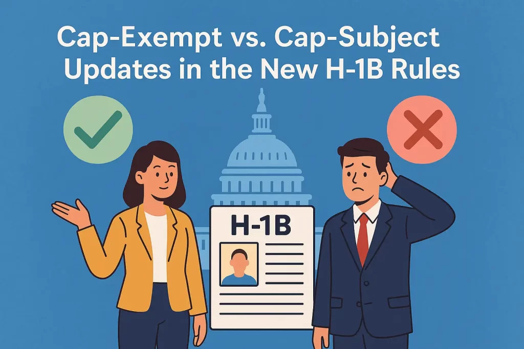 Cap Exempt vs Cap Subject Updates in the New H 1B Rules