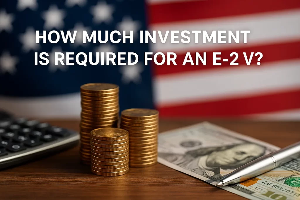 HOW MUCH INVESTMENT IS REQUIRED FOR AN E 2 V