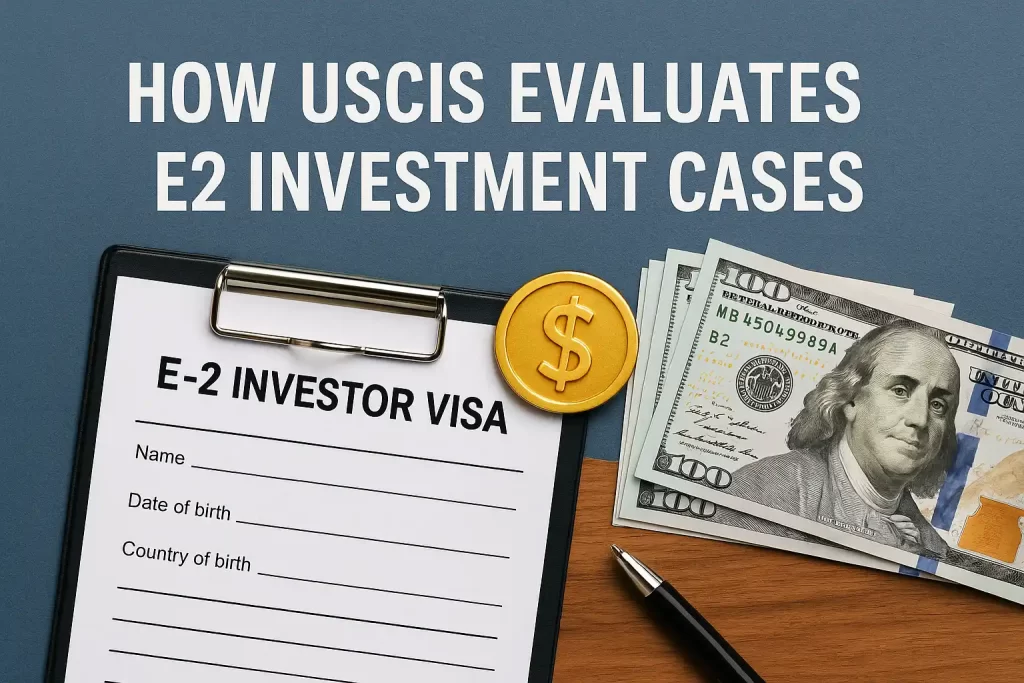 HOW USCIS EVALUATES E2 INVESTMENT CASES