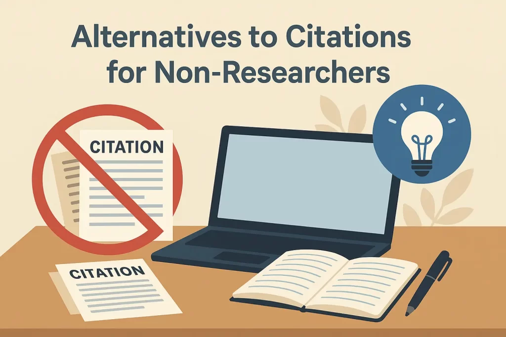 Alternatives to Citations for Non Researchers