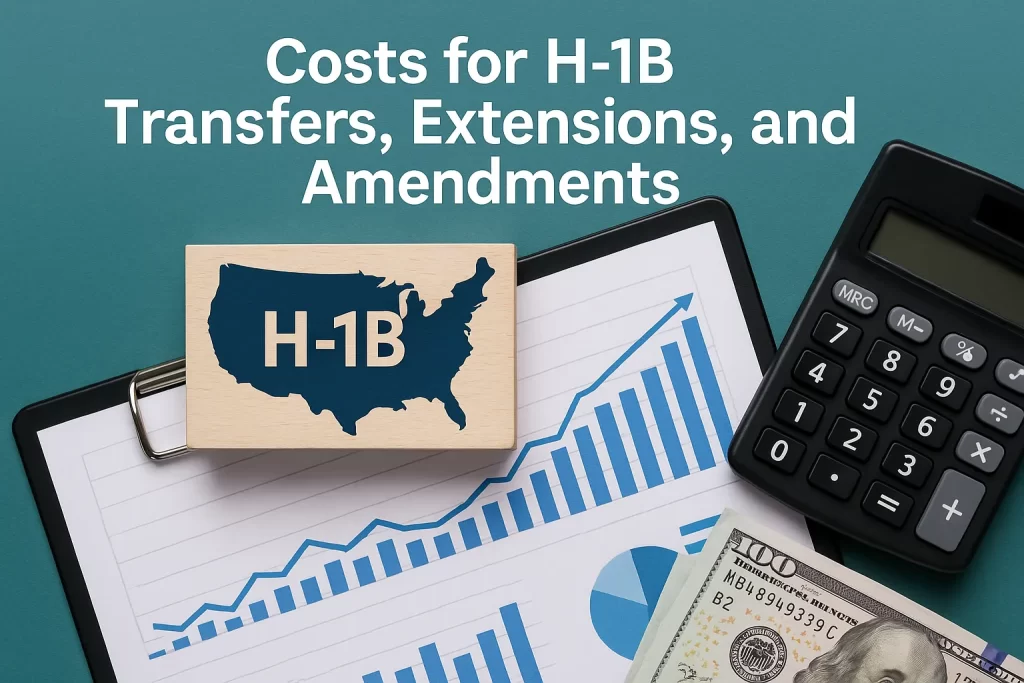 Costs for H1B Transfers Extensions and Amendments