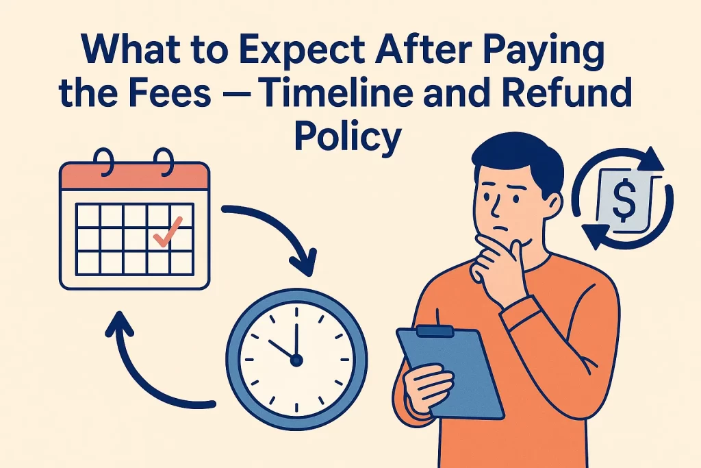 What to Expect After Paying the Fees Timeline and Refund Policy