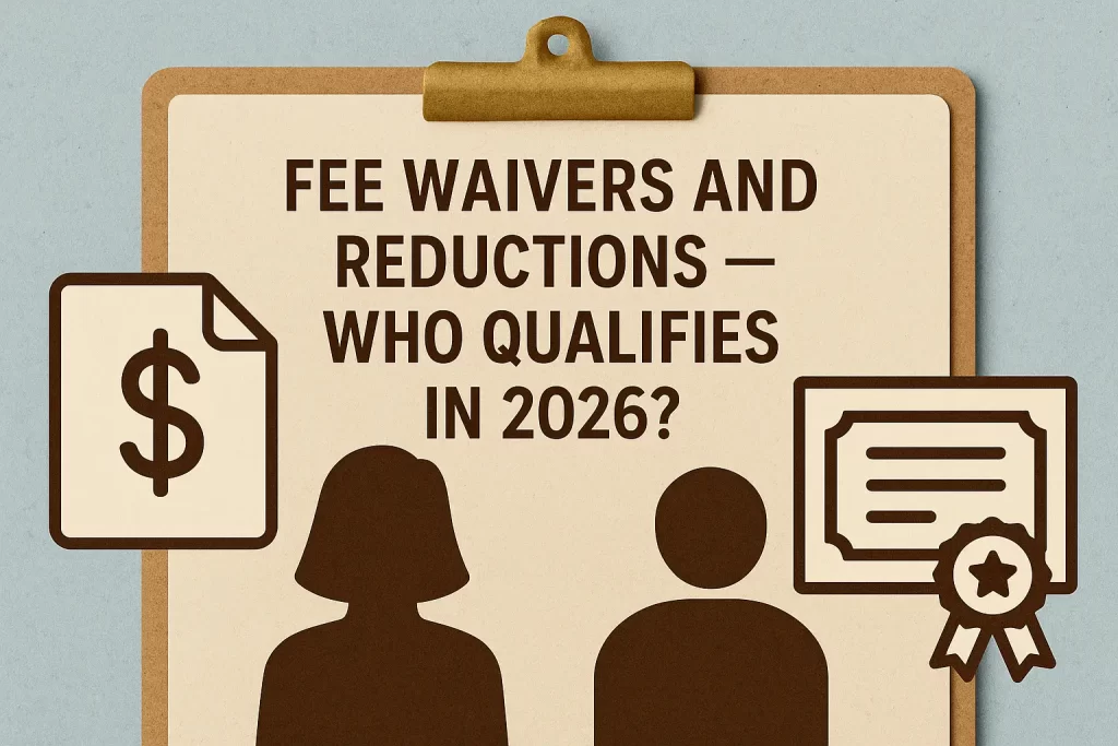 Fee Waivers and Reductions Who Qualifies in 2026