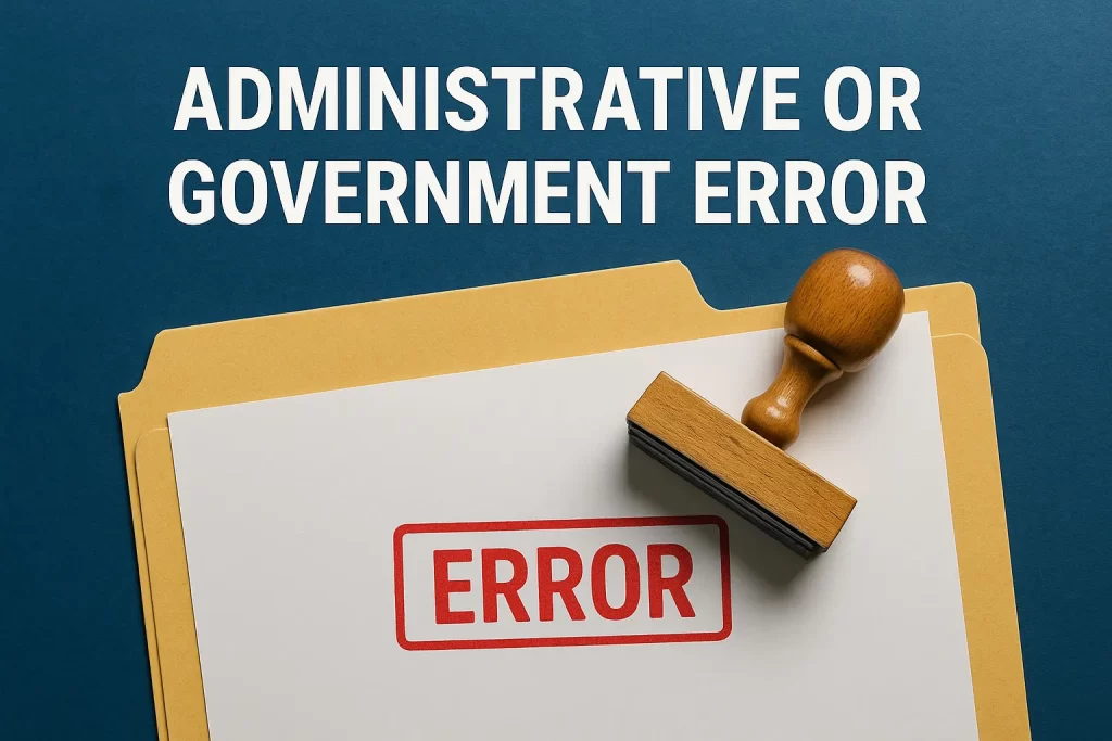 Administrative or Government Error 2