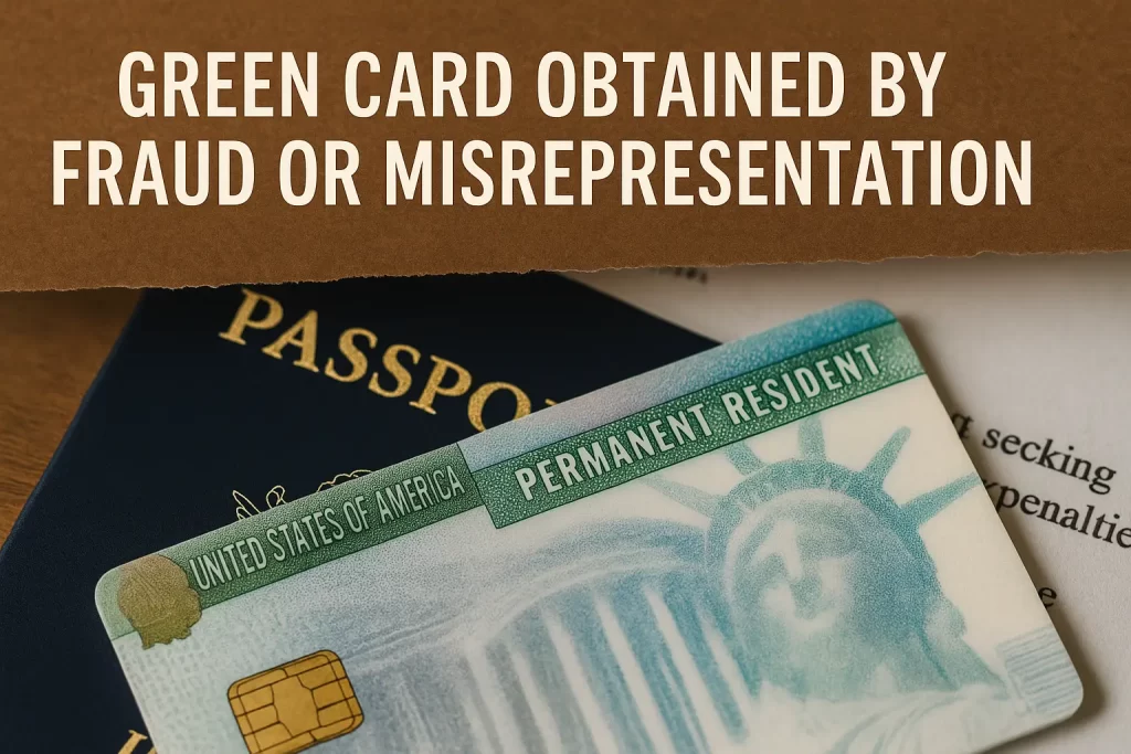 Green Card Obtained by Fraud or Misrepresentation