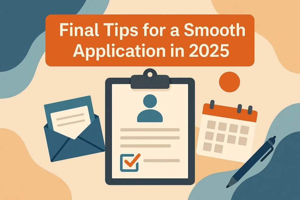 Final Tips for a Smooth Application in 2025
