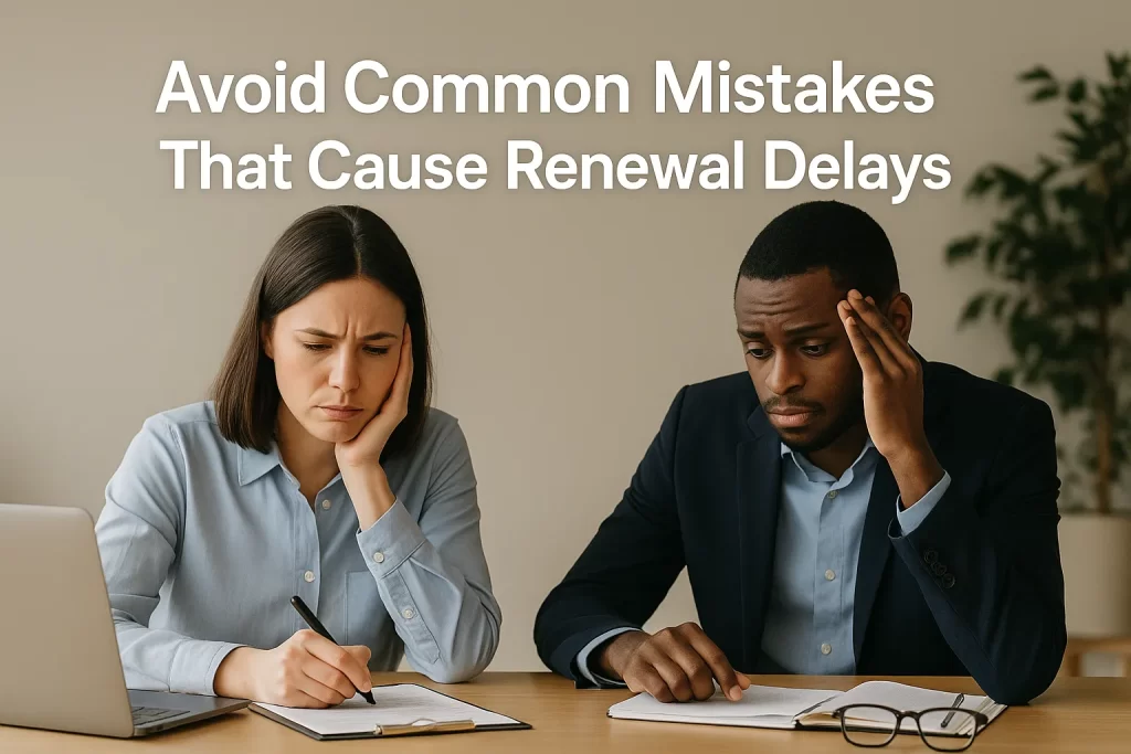 Avoid Common Mistakes That Cause Renewal Delays Avoid Common Mistakes That Cause Renewal Delays