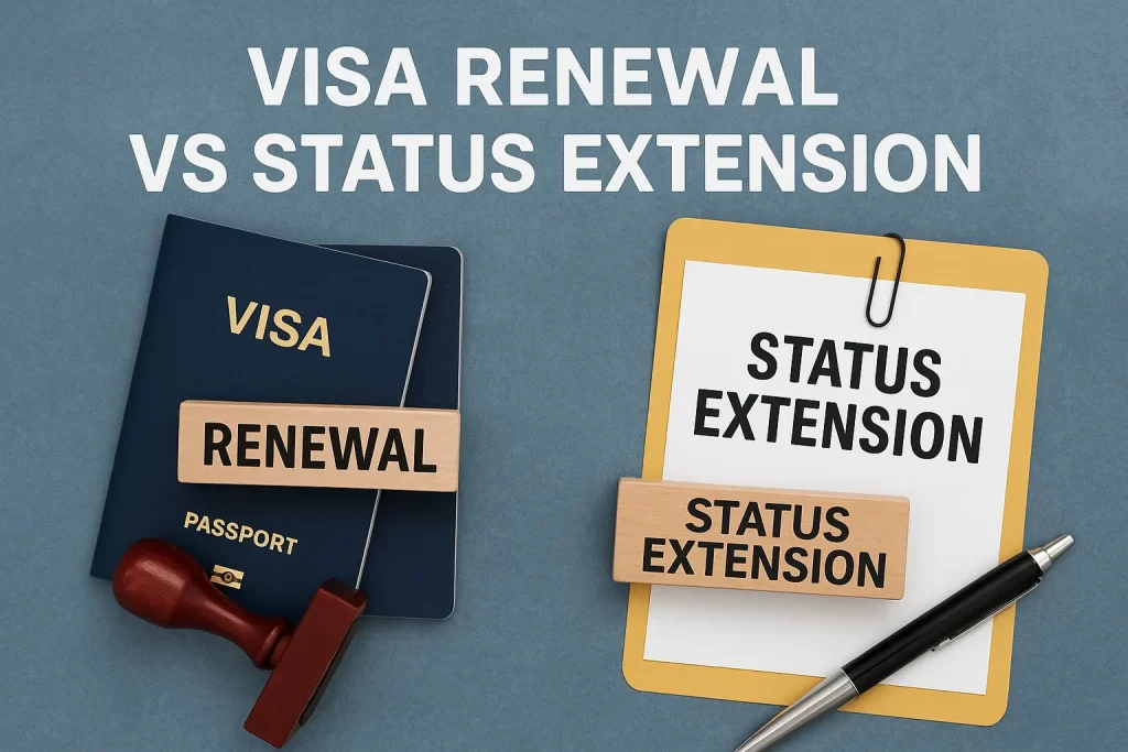 Visa Renewal vs Status Extension