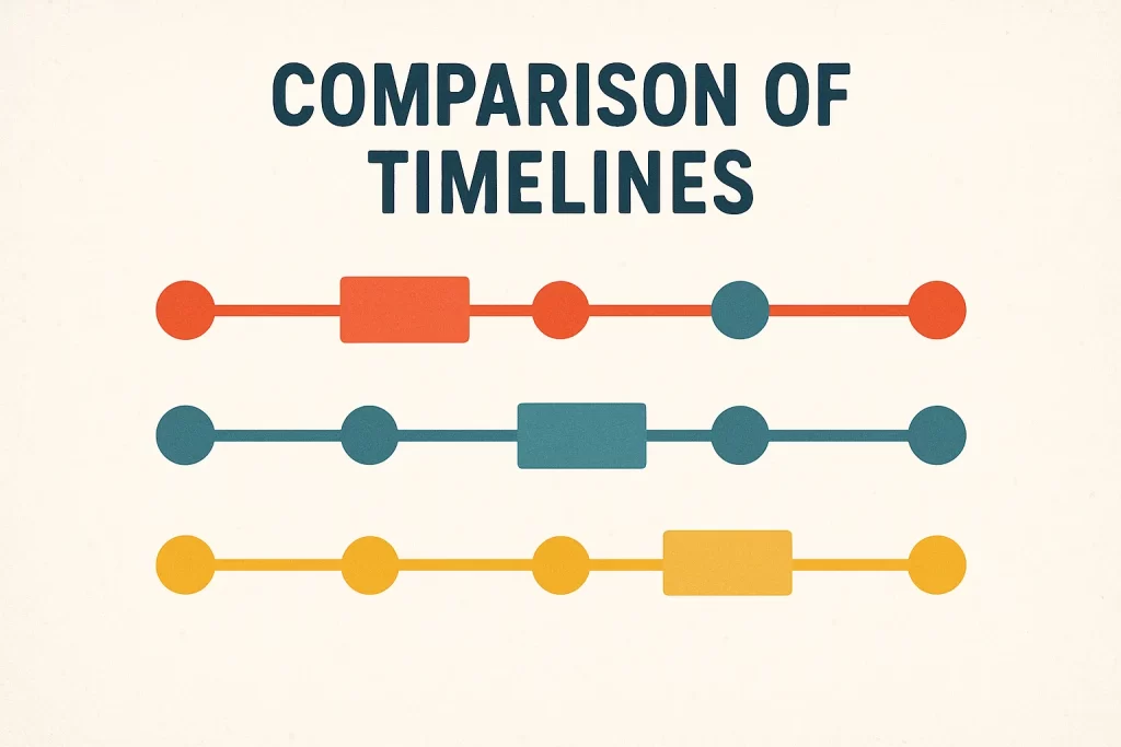 Comparison of Timelines