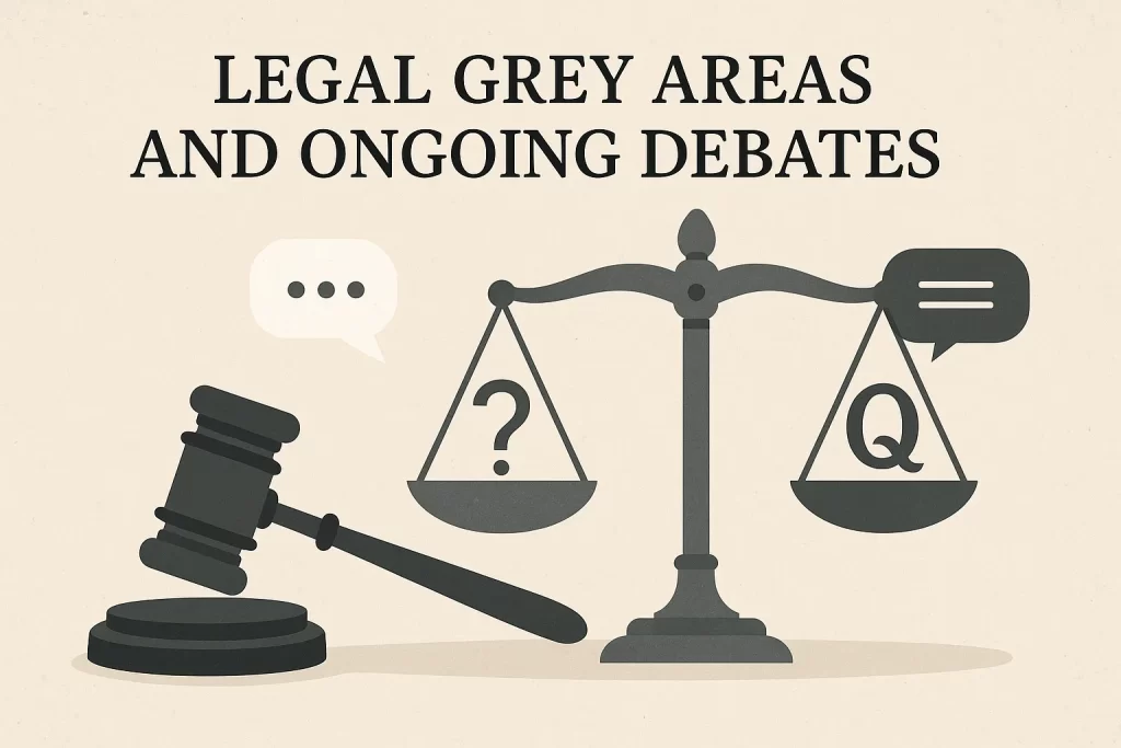 Legal Grey Areas and Ongoing Debates Legal Grey Areas and Ongoing Debates