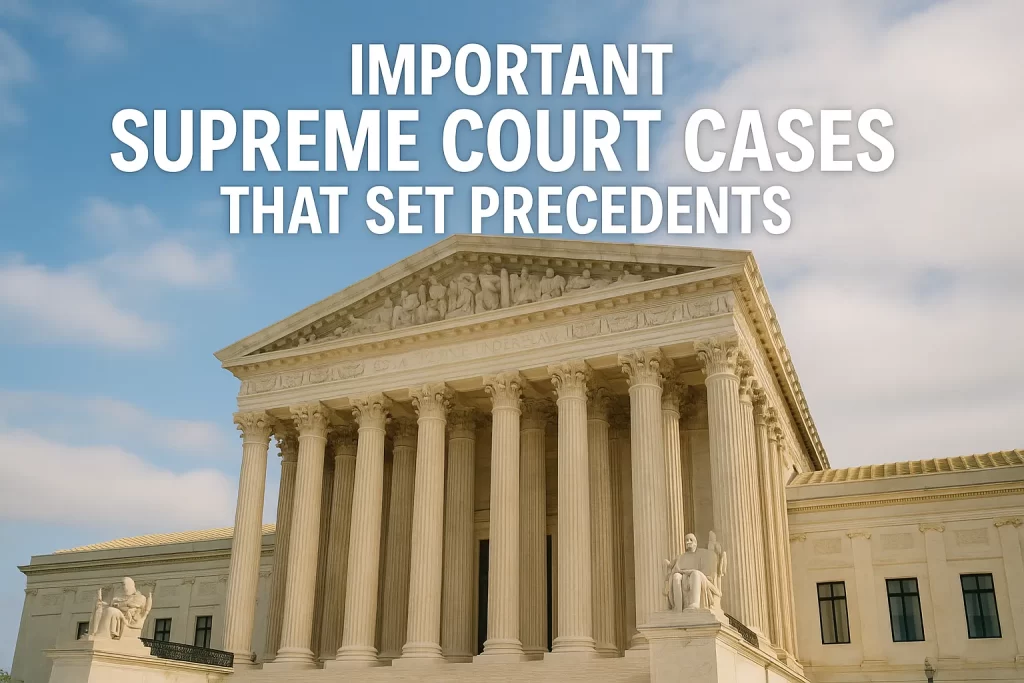 Important Supreme Court Cases That Set Precedents Important Supreme Court Cases That Set Precedents