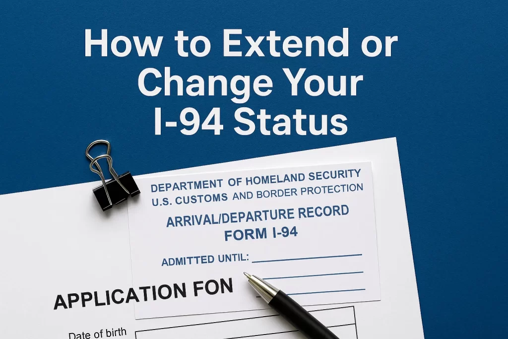How to Extend or Change Your I 94 Status How to Extend or Change Your I 94 Status