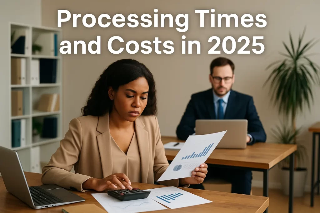 Processing Times and Costs 2025 (1)