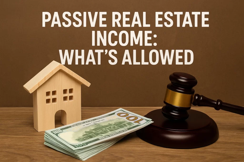 Passive Real Estate Income What’s Allowed