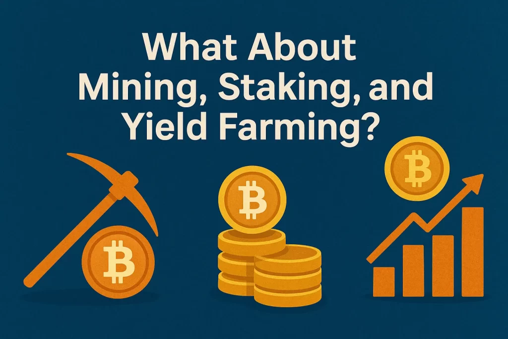 What About Mining Staking and Yield Farming