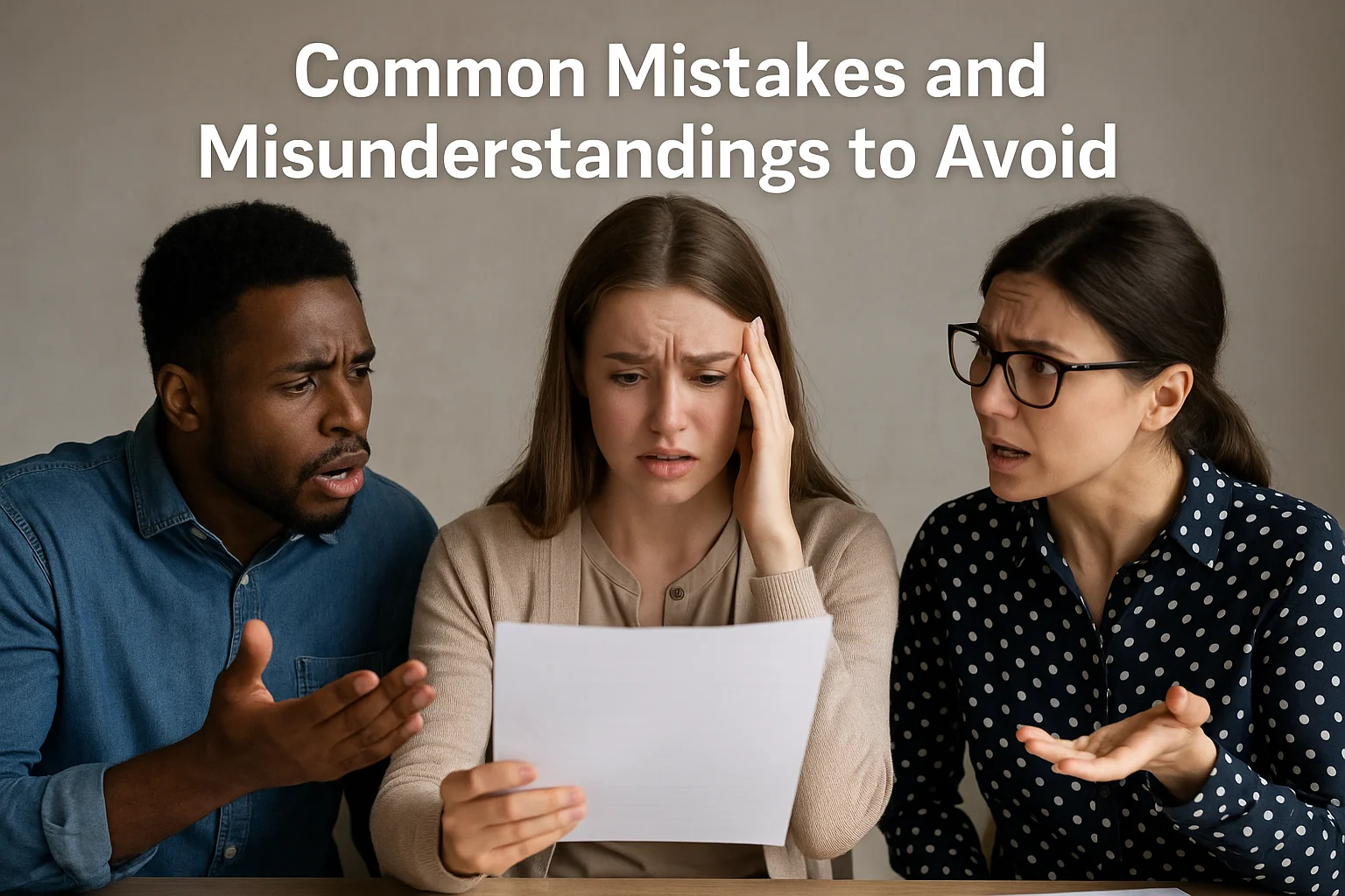 Common Mistakes and Misunderstandings to Avoid
