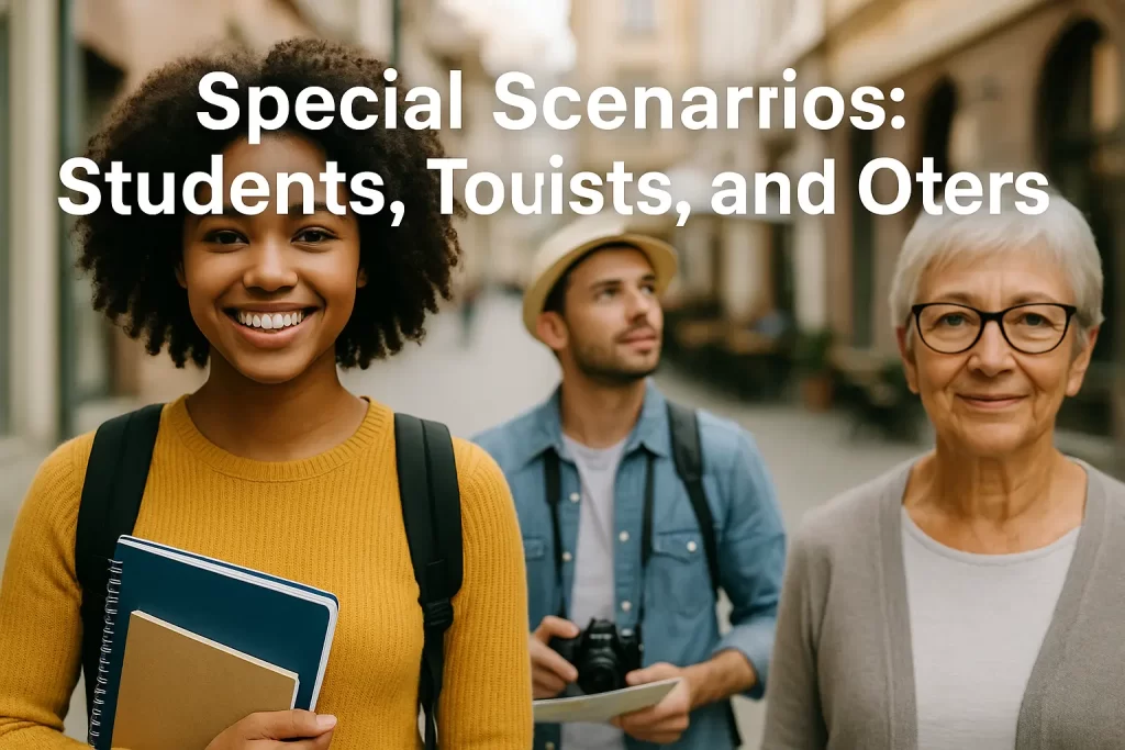 Special Scenarios Students Tourists and Others