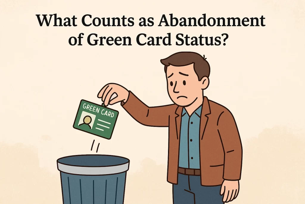 abandon green card