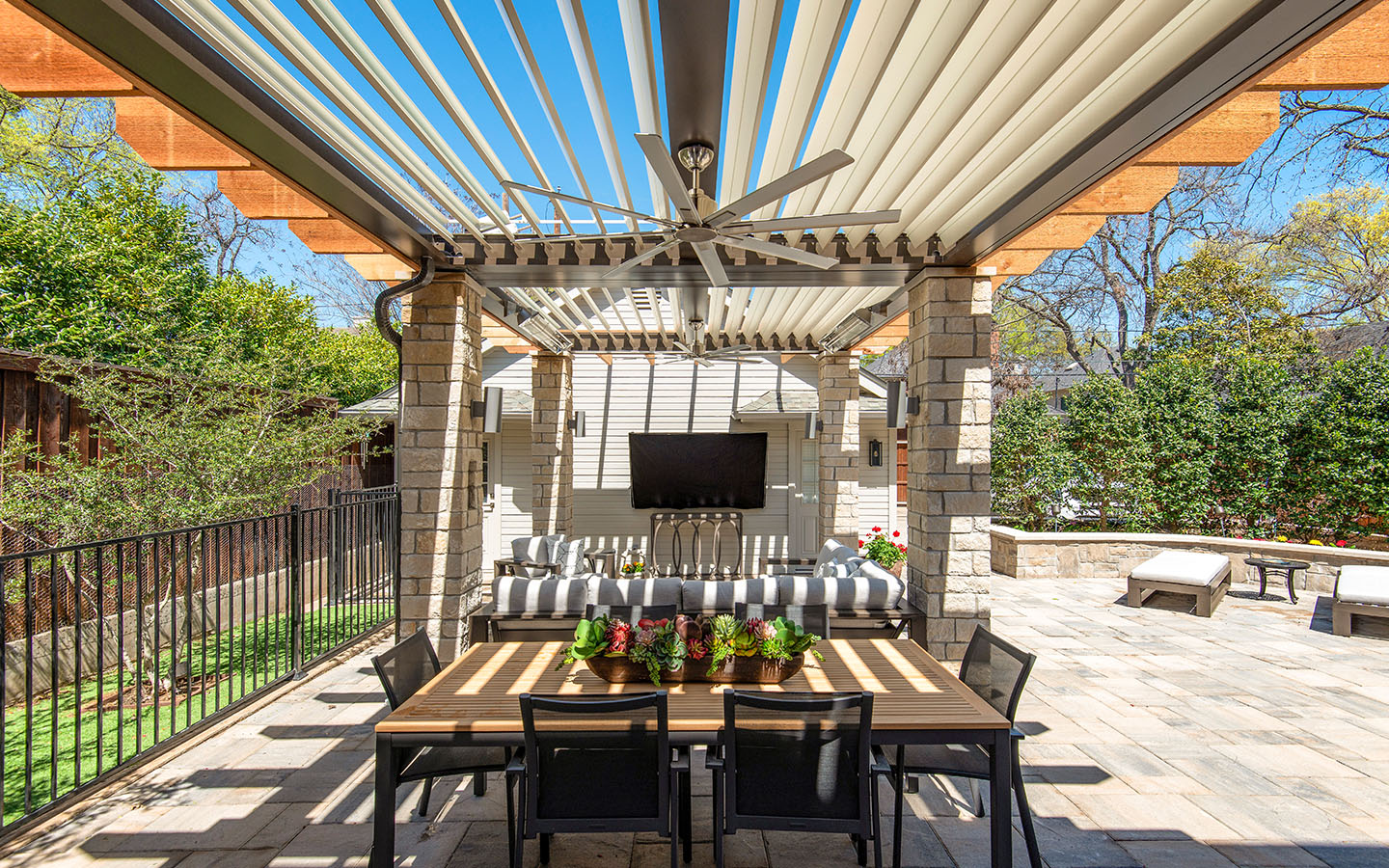 Louvered Pergola Installed Residential Chicago