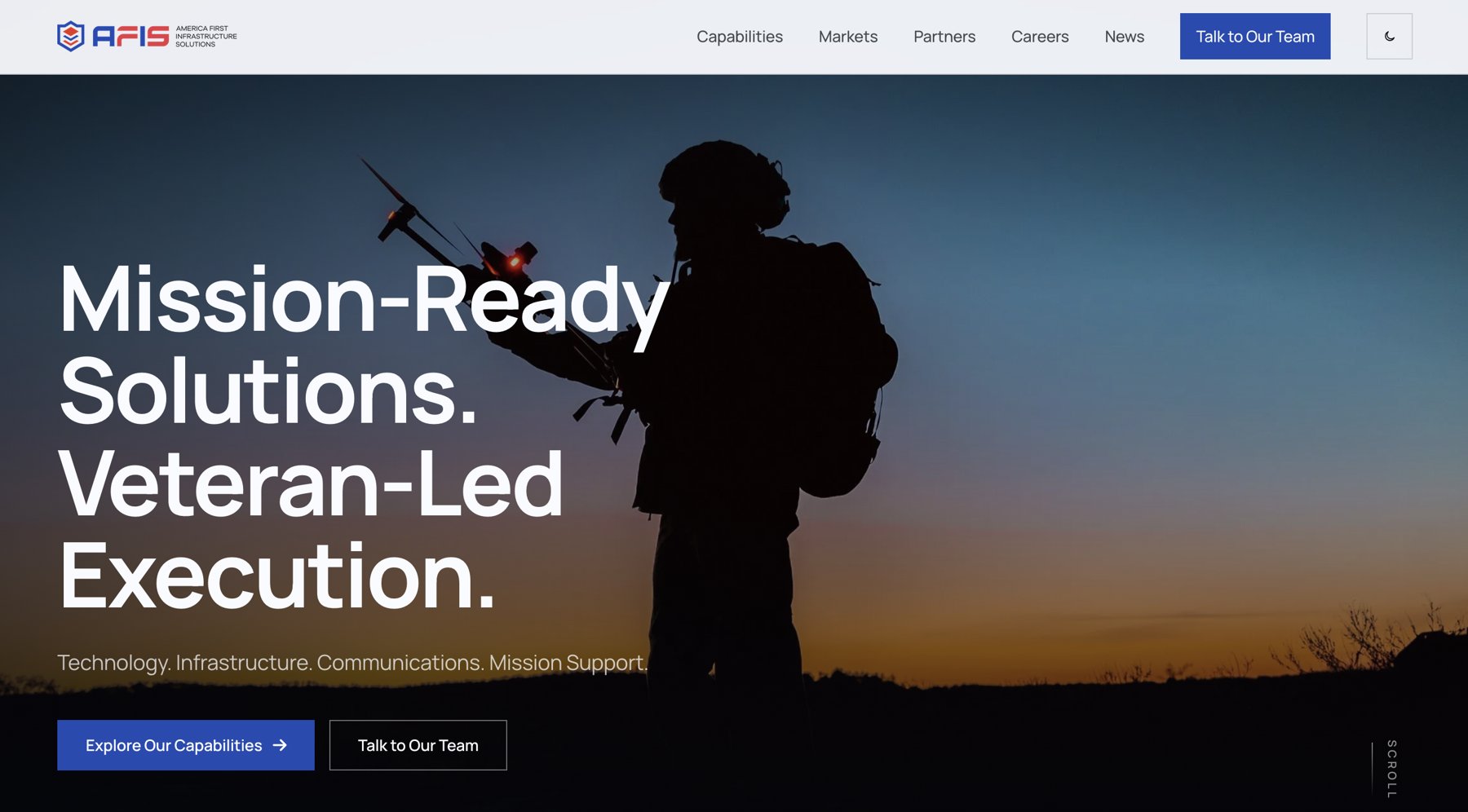 AFIS website homepage