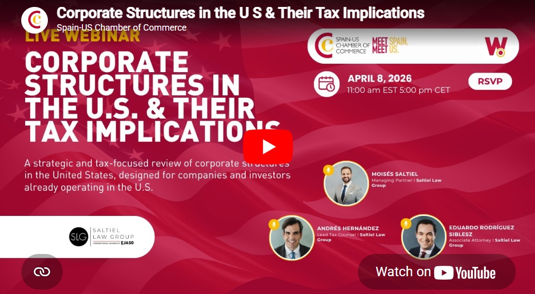 Vea el seminario web de Saltiel Law Group sobre la estructura corporativa como una decisión empresarial estratégica. Hablamos sobre la escalabilidad, las implicaciones fiscales y la gobernanza para las empresas en crecimiento.