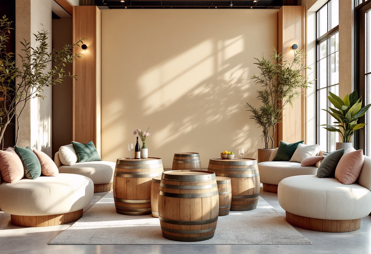 image of wine barrels