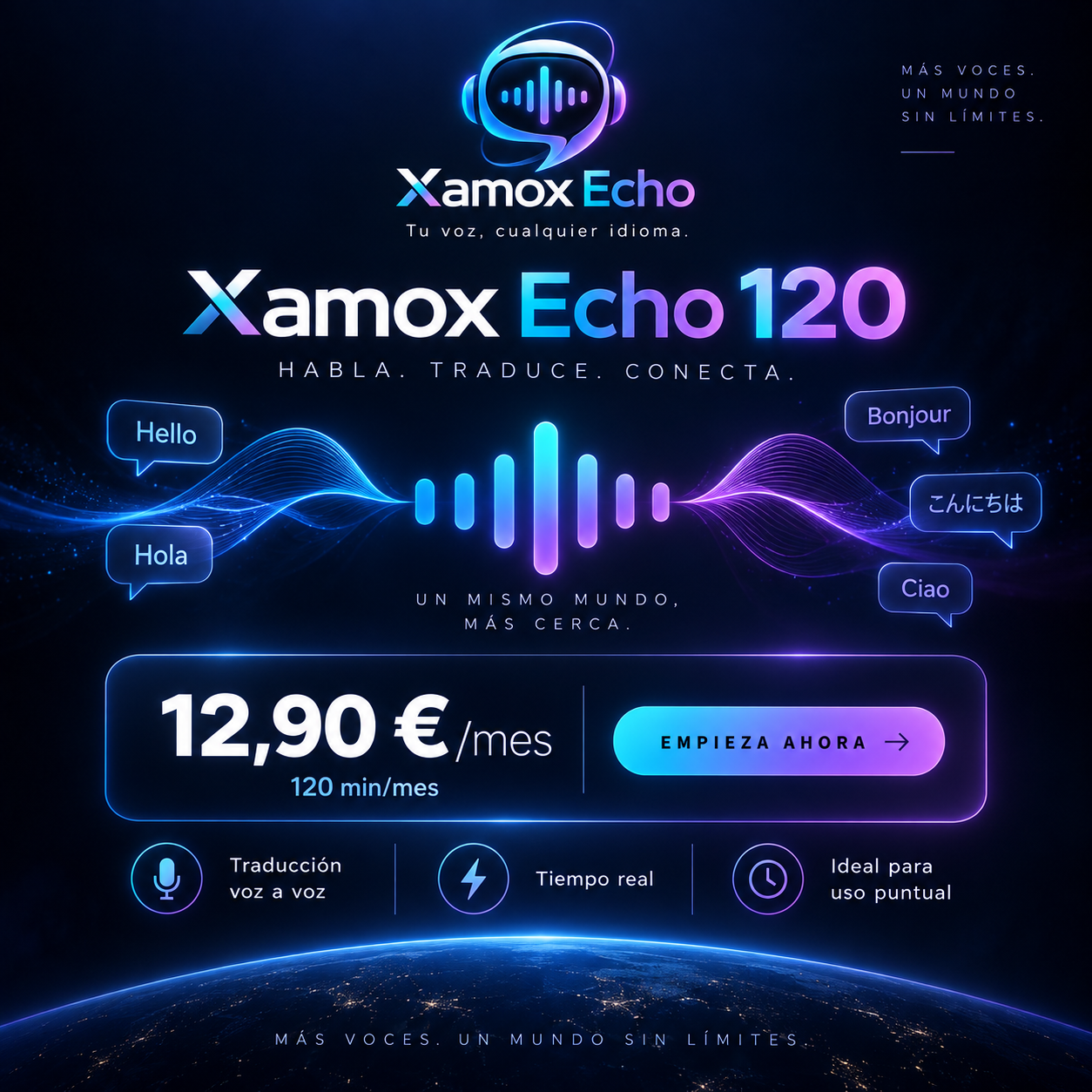 Xamox Echo 120 — 12,90 €/mes, 120 minutos