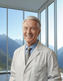 alter-artzt-lacht-in-bergen