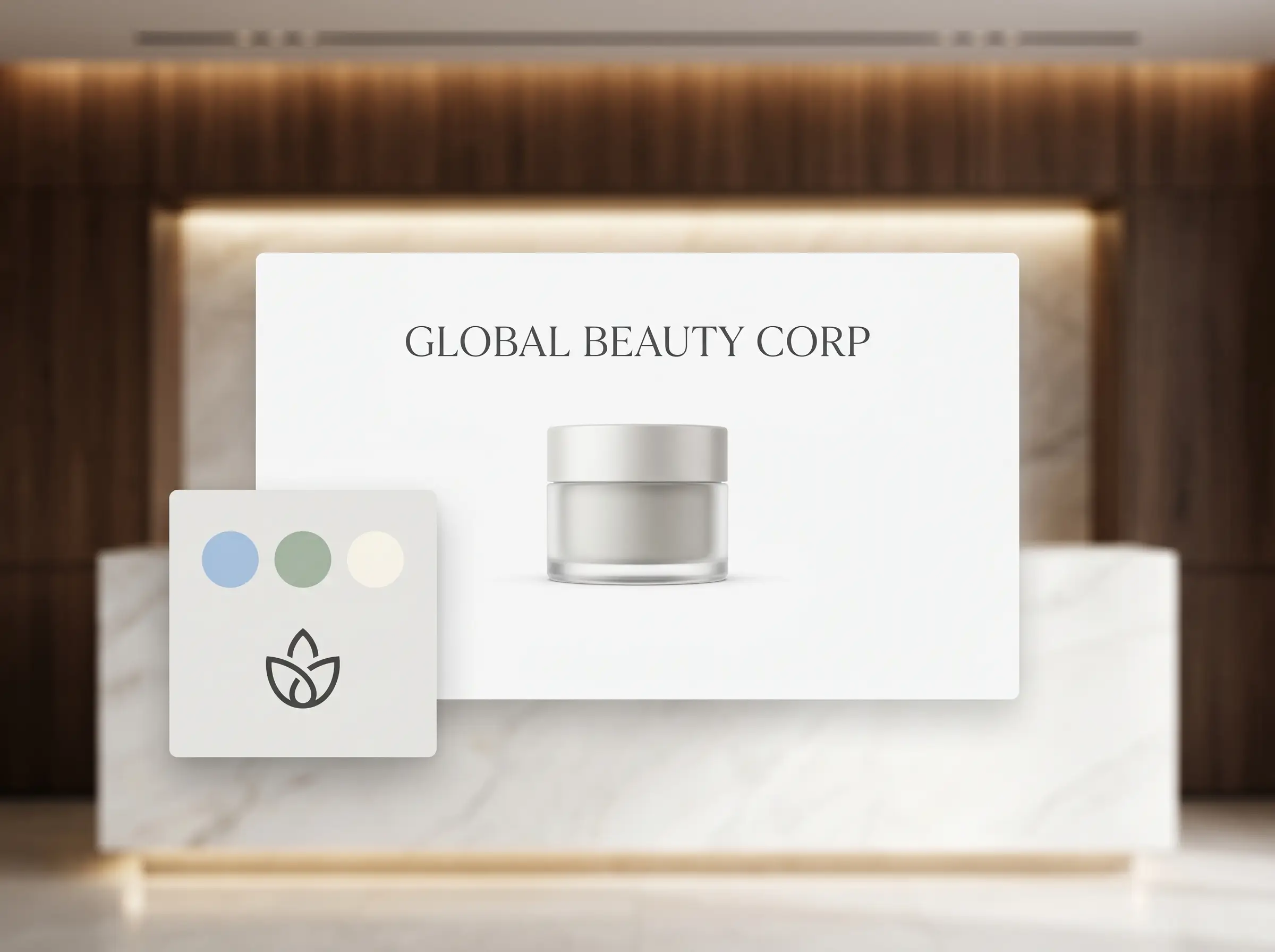 Globales Premium-Markendesign für Ästhetik-Unternehmen