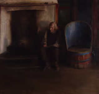 "Den gamle mannen ved grua", 1899. (76x80cm)