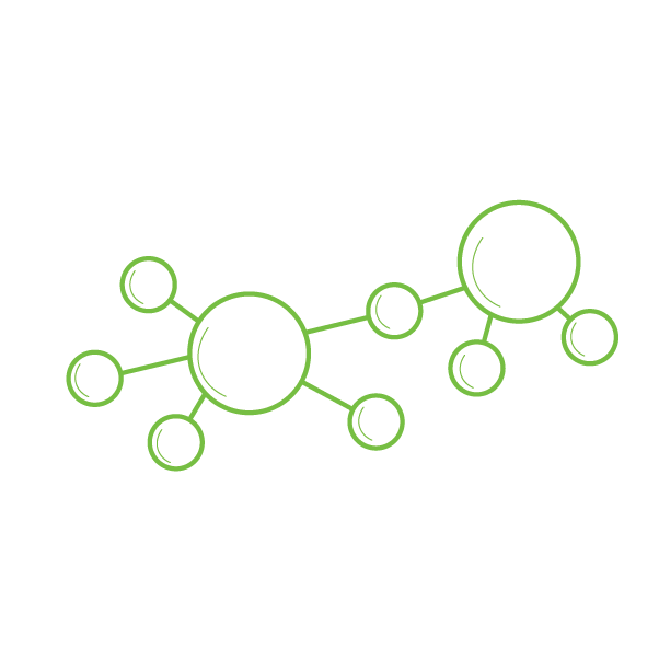 Outline drawing of molecules